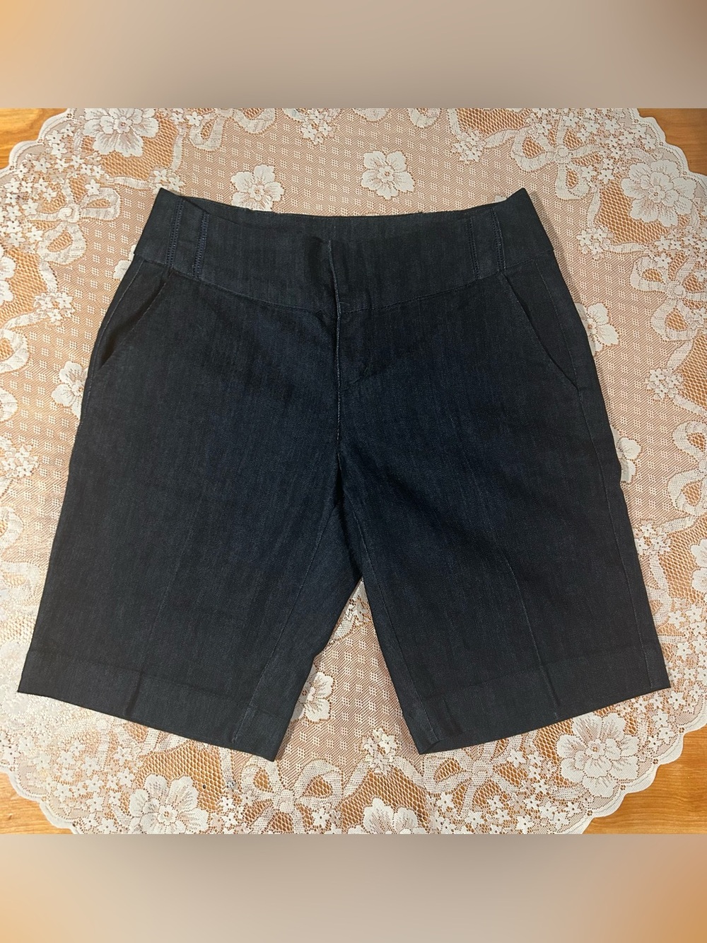 Roz & Ali Dark Denim Bermuda Shorts